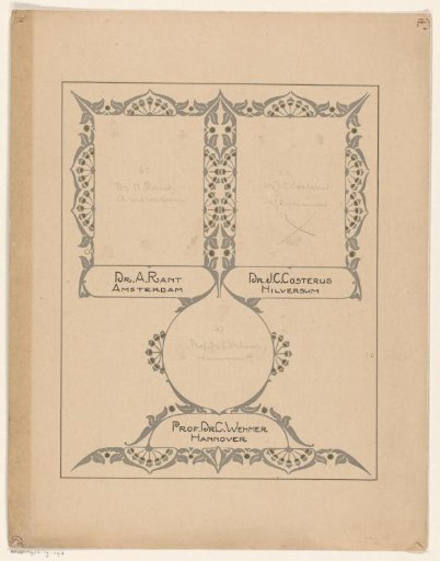 Album leaf for an album for Prof. Hugo de Vries