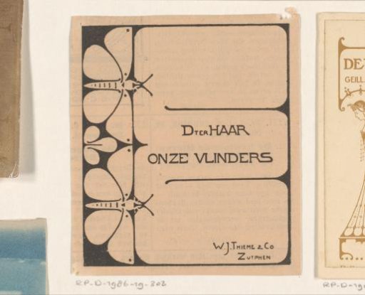 Cover design for: D. ter Haar, Our Butterflies, 1904