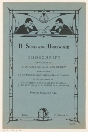 Prospectus of the journal 'The Student Teacher' by publisher W.J. Thieme & Cie in Zutphen
