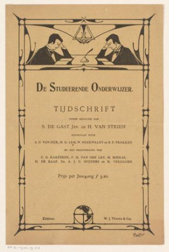 Prospectus of the journal 'The Student Teacher' by publisher W.J. Thieme & Cie in Zutphen