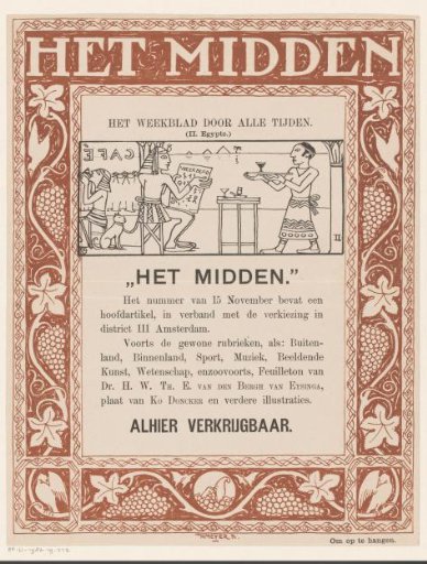 Poster for the Weekly 'Het Midden'
