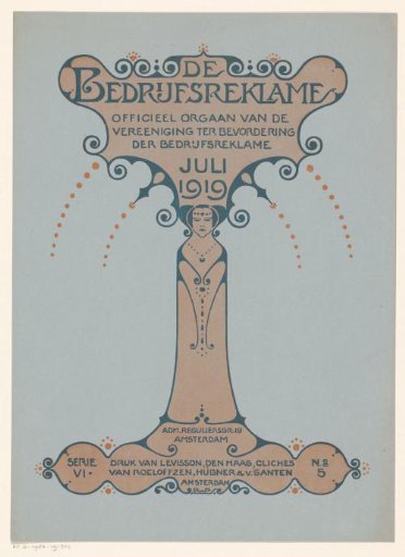 Cover of: De Bedrijfsreklame: Official organ of the Association for the Promotion of Business Advertising, July 1919