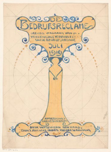 Cover Design for: De Bedrijfsreklame: Official organ of the Association for the Promotion of Business Advertising, July 1919