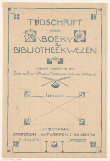 Cover Design for: Tijdschrift voor boek- en bibliotheekwezen, 1903