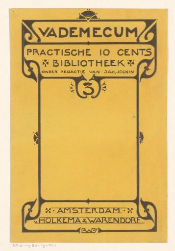 Cover design for: Vademecum. Practical 10 cents library, 1903