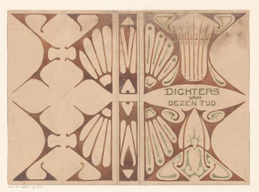 Binding design for: Poets of this time, c. 1899