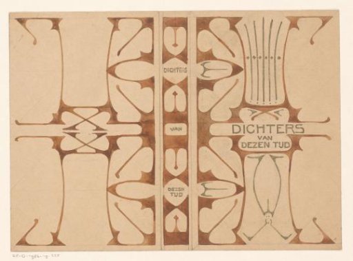 Binding design for: Poets of this time, c. 1899