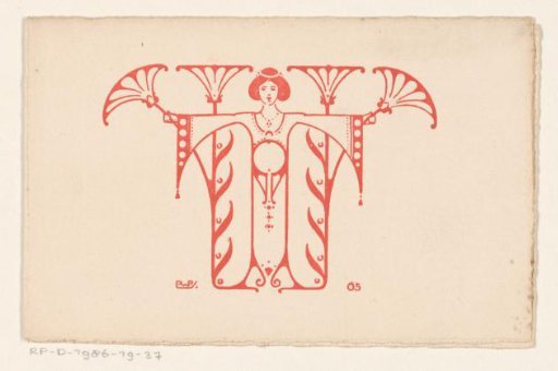 Advertisement card for lessons in Ornamental Art by R.W.P. de Vries Jr.