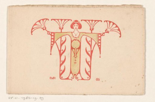 Advertisement card for lessons in Ornamental Art by R.W.P. de Vries Jr.