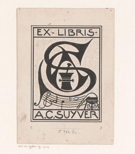Design for an Ex Libris of A.C. Suyver