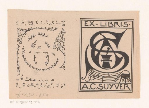 Design for an Ex Libris of A.C. Suyver