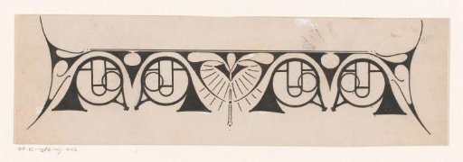 Design for a Title Head with a Pattern of Wind Instruments