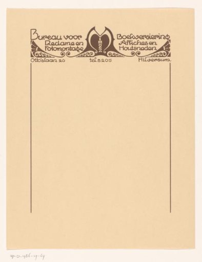 Letterhead of the Mimosa Book Decoration Bureau