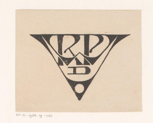 Vignette with Monogram RWPdV