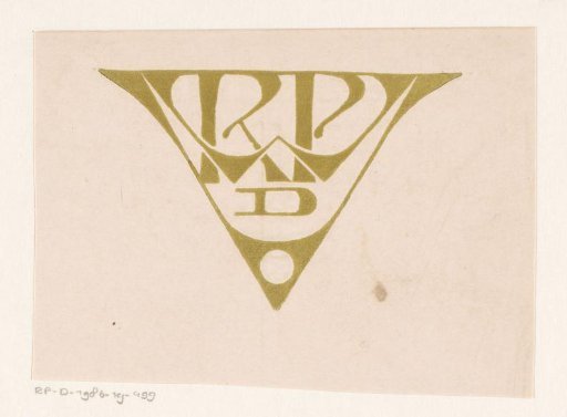 Vignette with monogram RWPdV