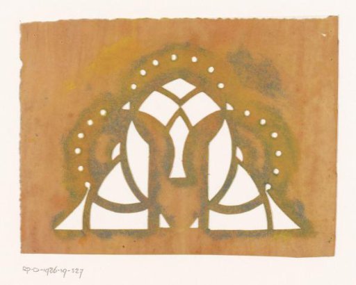 Template with monogram CHJ