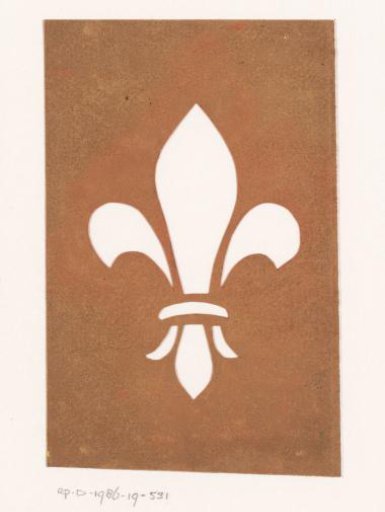 Template with fleur-de-lis