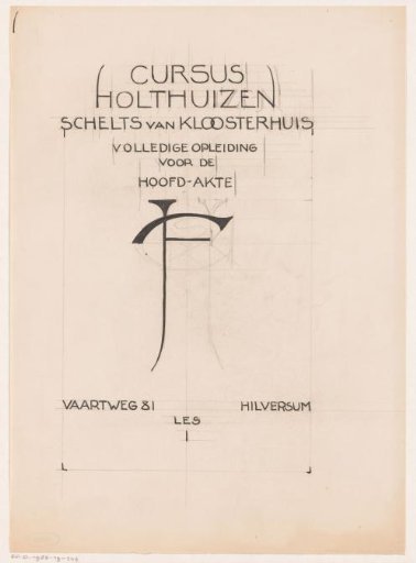 Cover design for: Holthuizen Course. Complete course for the main certificate, without year