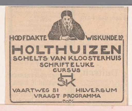 Advertisement for Holthuizen Course