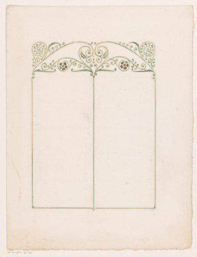 Blank signature sheet with scrollwork ornaments