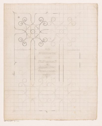 Design for an album leaf as a souvenir of R.W.P. de Vries Jr. and J.H.C. de Vries-Stoutjesdijk