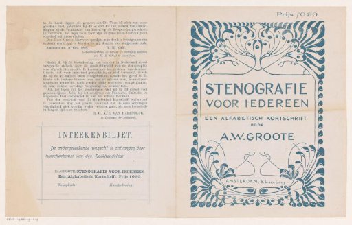 Brochure 'Stenography for Everyone' from publisher S.L. van Looy in Amsterdam