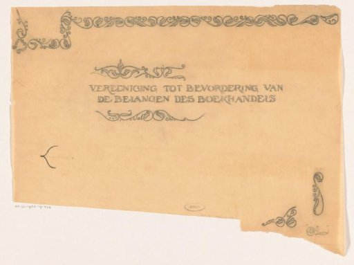 Designs for border decoration and text of a charter for J.W. Enschedé