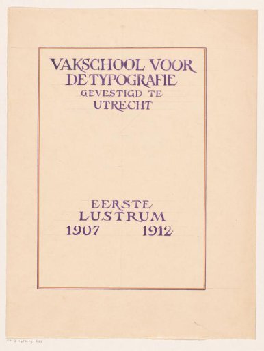 Design for the jubilee book of the Vocational School for Typography in Utrecht