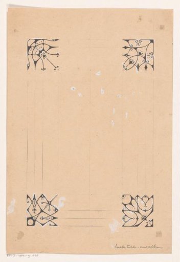 Design for Four Corner Decorations for Elsevier's Geïllustreerd Maandschrift
