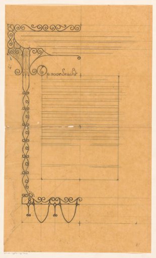 Design for the layout of a charter for J.W. Enschedé