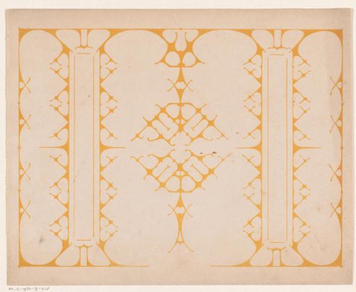 Design for a flyleaf with title frames and ornaments