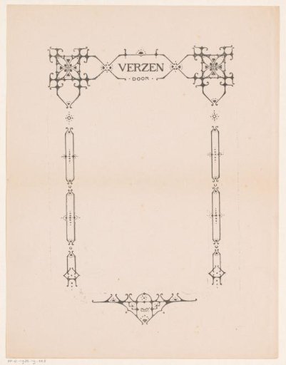 Frame 'Verses' for Elsevier's Geïllustreerd Maandschrift