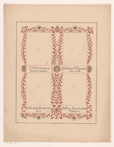 Album leaf for an album for Prof. Hugo de Vries