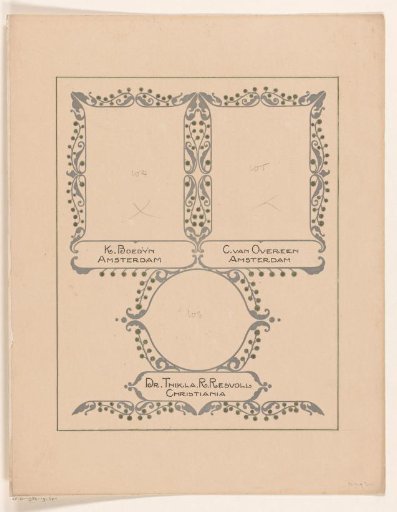Album leaf for an album for Prof. Hugo de Vries