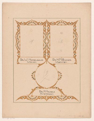 Album leaf for an album for Prof. Hugo de Vries