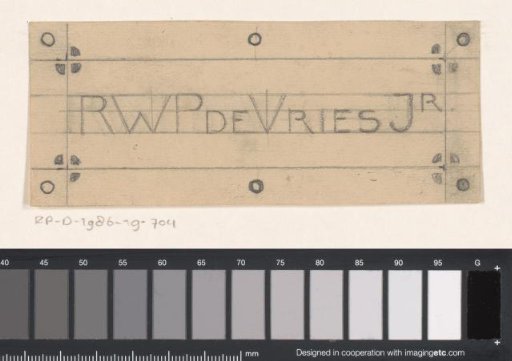 Design for a vignette by R.W.P. de Vries Jr.