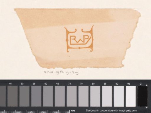 Vignette with monogram RWP