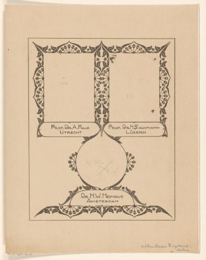 Album Leaf for an Album for Prof. Hugo de Vries
