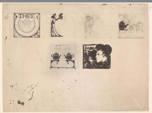 Six Designs for Tea Advertisements