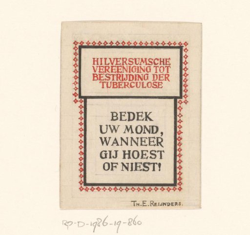 Design for an Advertisement for the Hilversum Association for the Combating of Tuberculosis