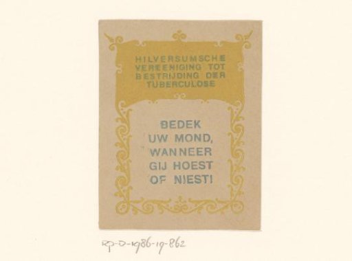 Advertisement of the Hilversum Association for the Combating of Tuberculosis