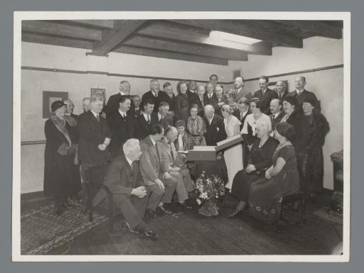 R.W.P. de Vries Jr. surrounded by the Mimosa Club