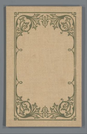 Front cover of a book with an ornamental frame with flowers