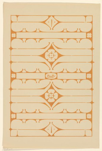 Design for the endpapers of a portfolio