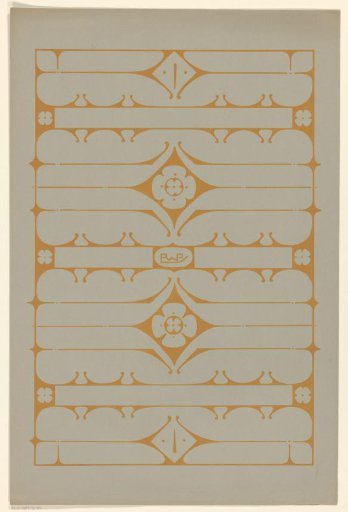 Design for the endpapers of a portfolio
