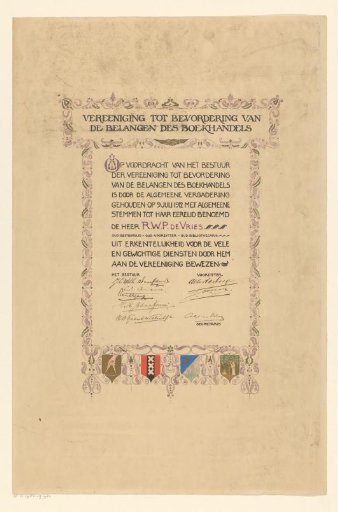 Design for a Charter of the Association for the Promotion of the Interests of the Book Trade