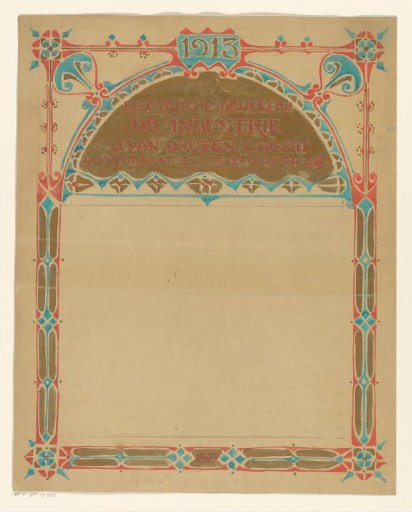 Design for an Advertisement of Electrische Drukkerij De Industrie, Utrecht