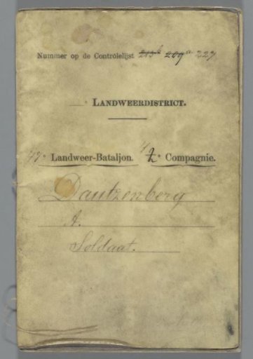 Military pocketbook of Andreas Dautzenberg, 1904