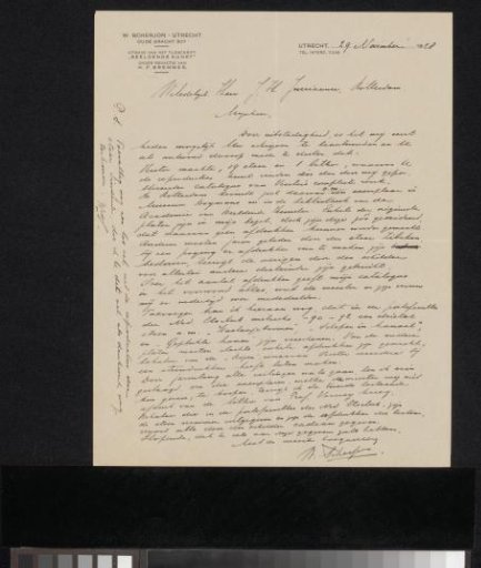 Letter to Jan Hendrik Jurriaanse