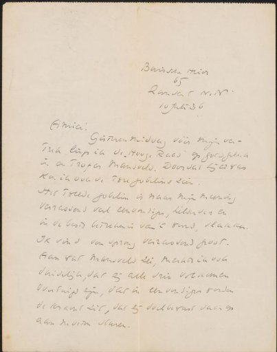 Letter to Willem Frederik Gouwe